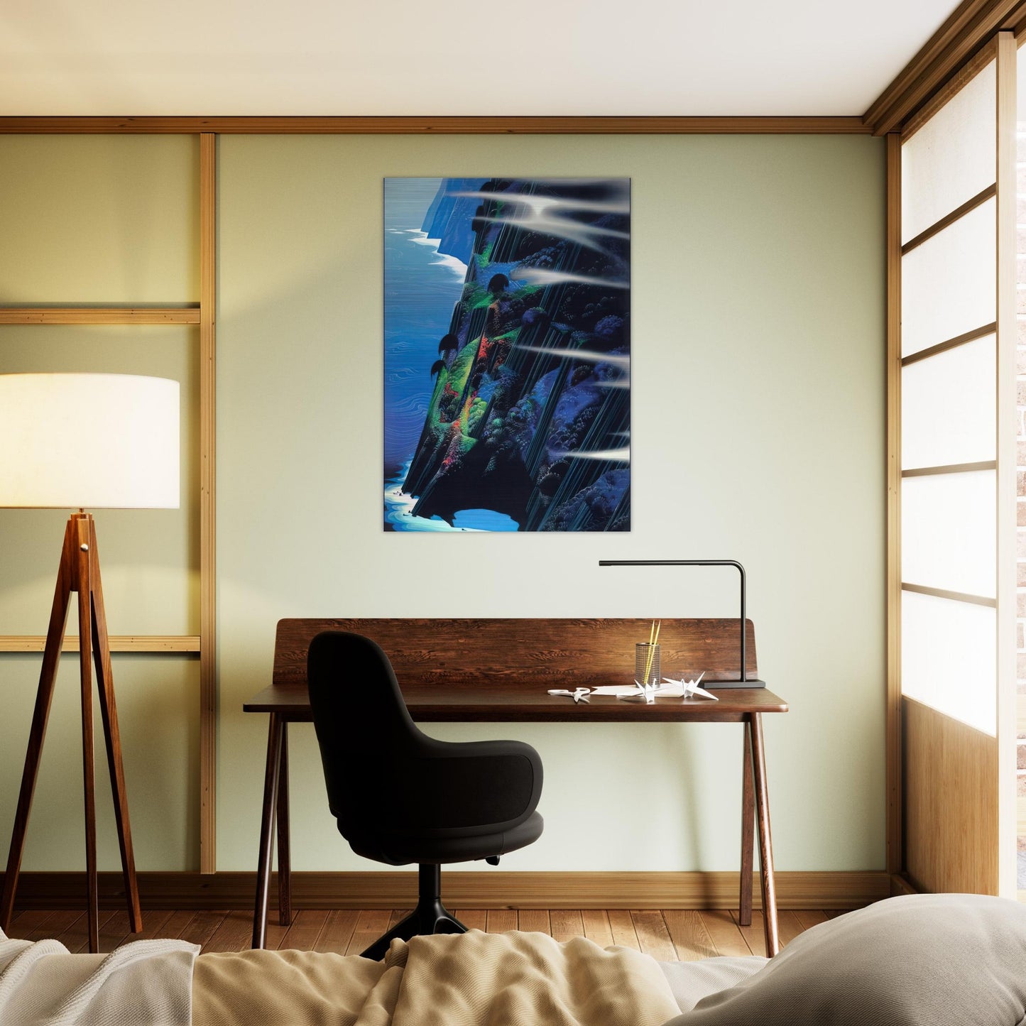 Where Dreams are Born - Eyvind Earle Brushed Aluminum Print - 70x100 cm / 28x40 inches | Eyvind Earle Aluminum Print | Eyvind Earle Prints