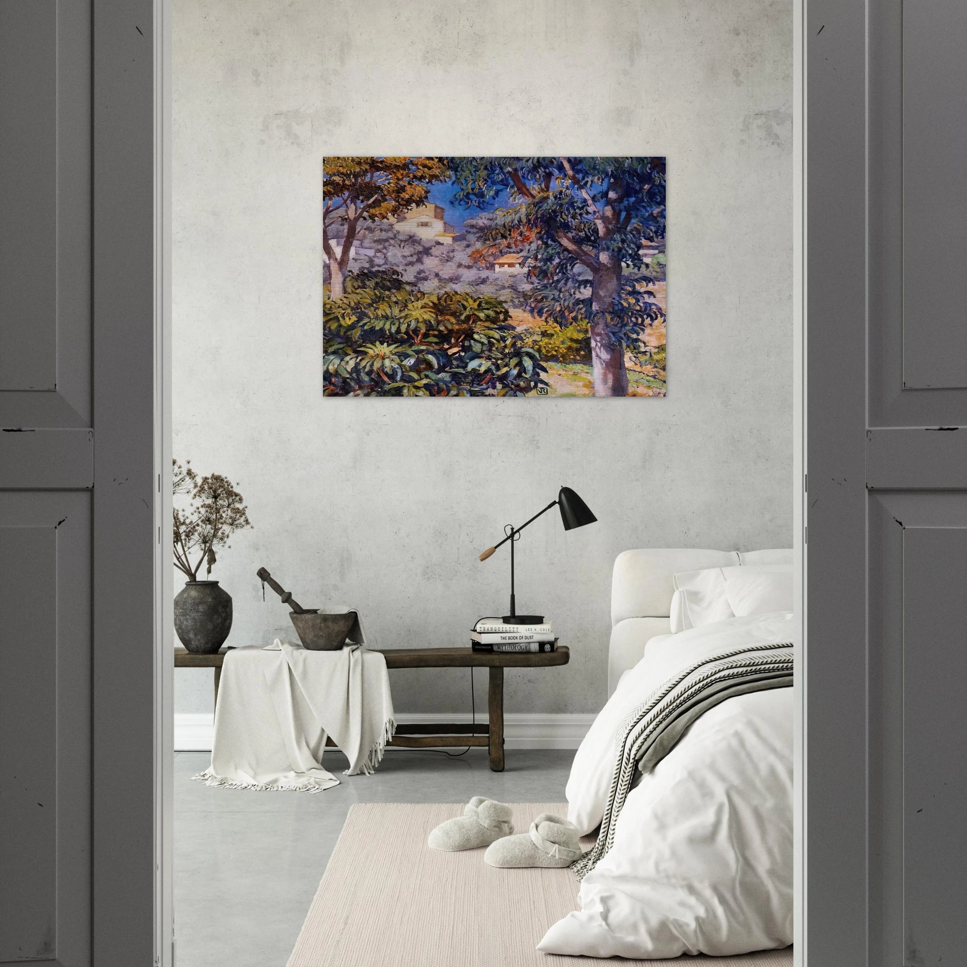 NOON LANDSCAPE - Theo van Rysselberghe Brushed Aluminum Print - 70x100 cm / 28x40 inches | Theo van Rysselberghe Aluminum Print | Theo van Rysselberghe Prints