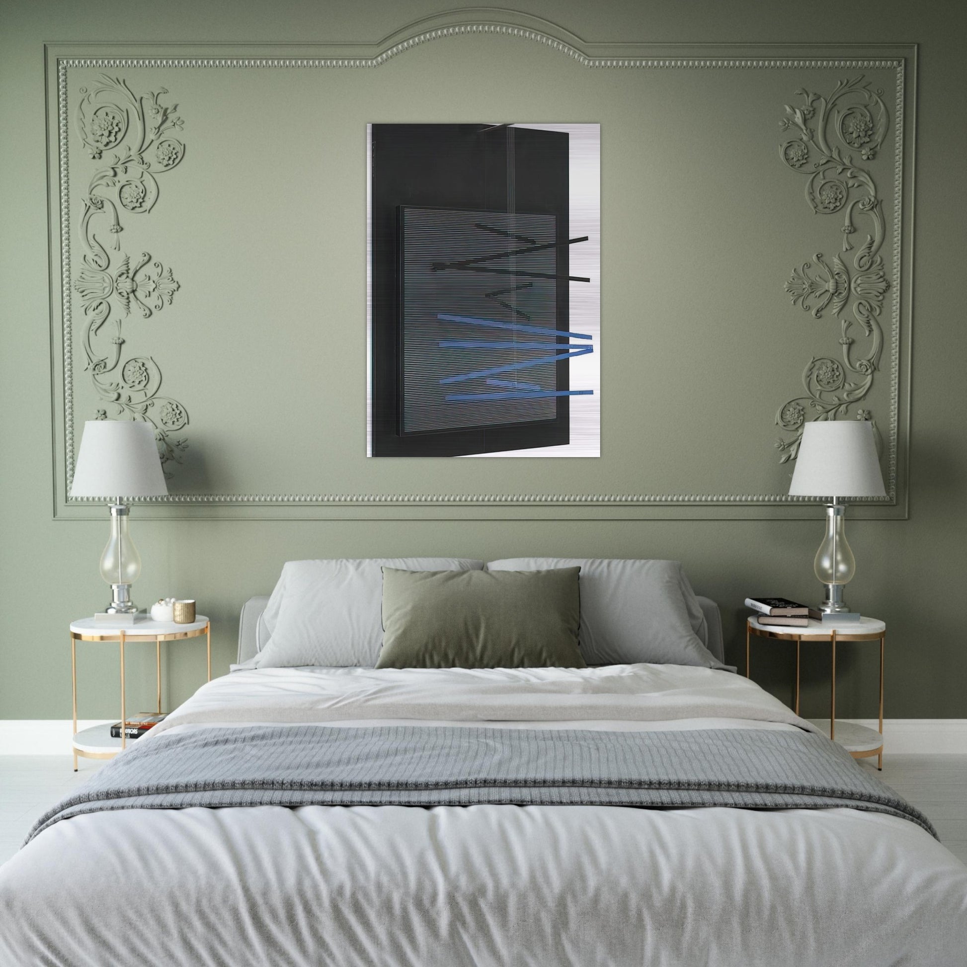 PETITE VIBRATION BRIQUE ET NOIRE 1966 - Jesus Rafael Soto Brushed Aluminum Print - 70x100 cm / 28x40 inches | Jesus Rafael Soto Aluminum Print | Jesus Rafael Soto Prints