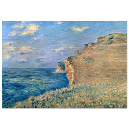 Cliff at Fecamp - claude monet Brushed Aluminum Print - 70x100 cm / 28x40 inches | claude monet Aluminum Print | claude monet Prints