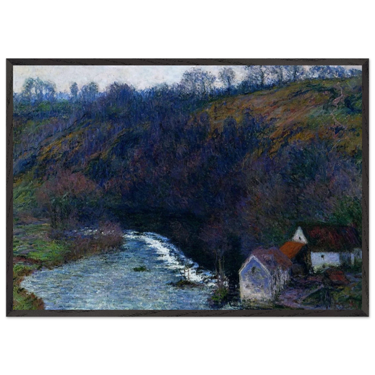 The Mill at Vervy - claude monet 70x100 cm / 28x40 inches Framed Art Print – Black Wooden Frame