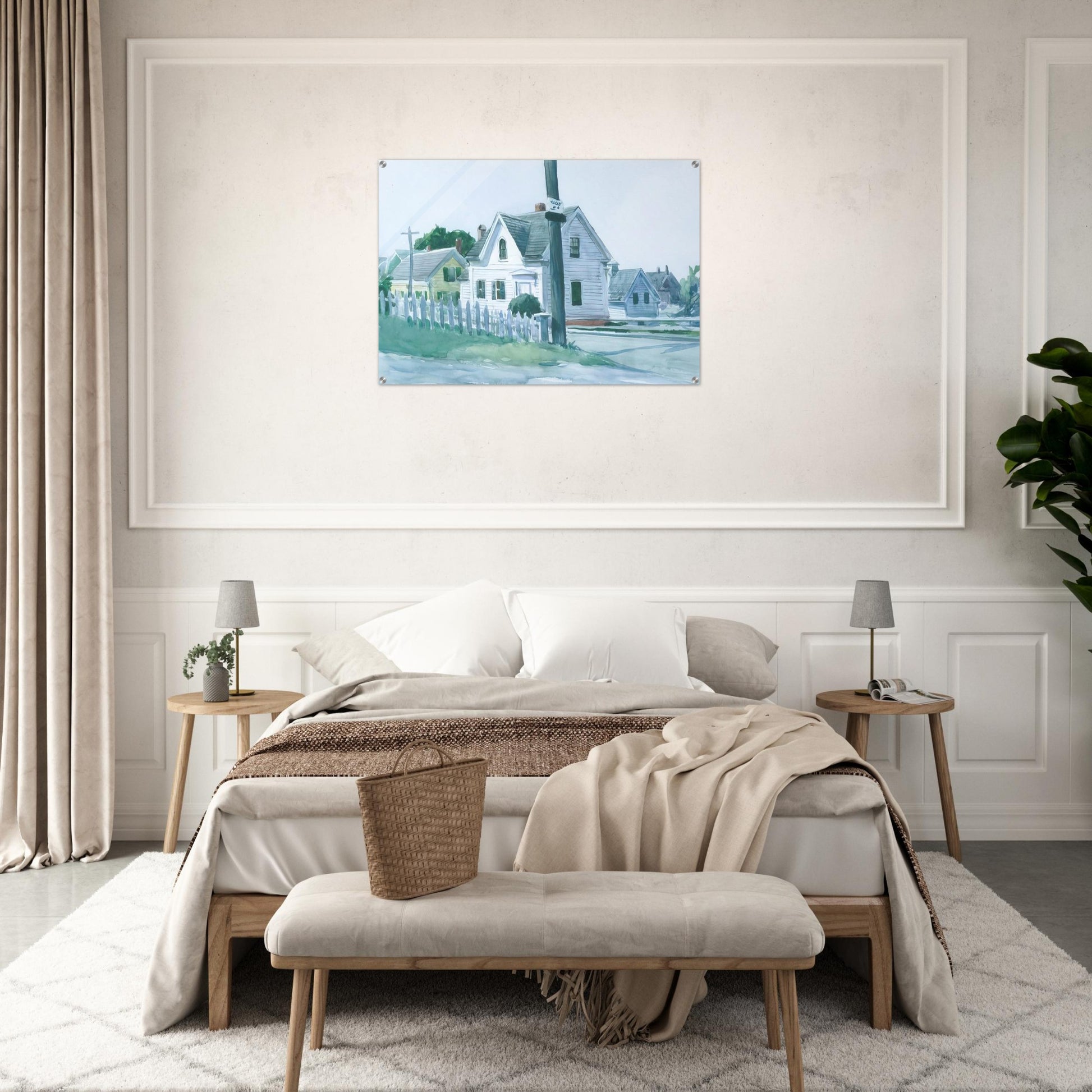 White House with Dormer Window - Edward Hopper Acrylic Print - 70x100 cm / 28x40″ inches