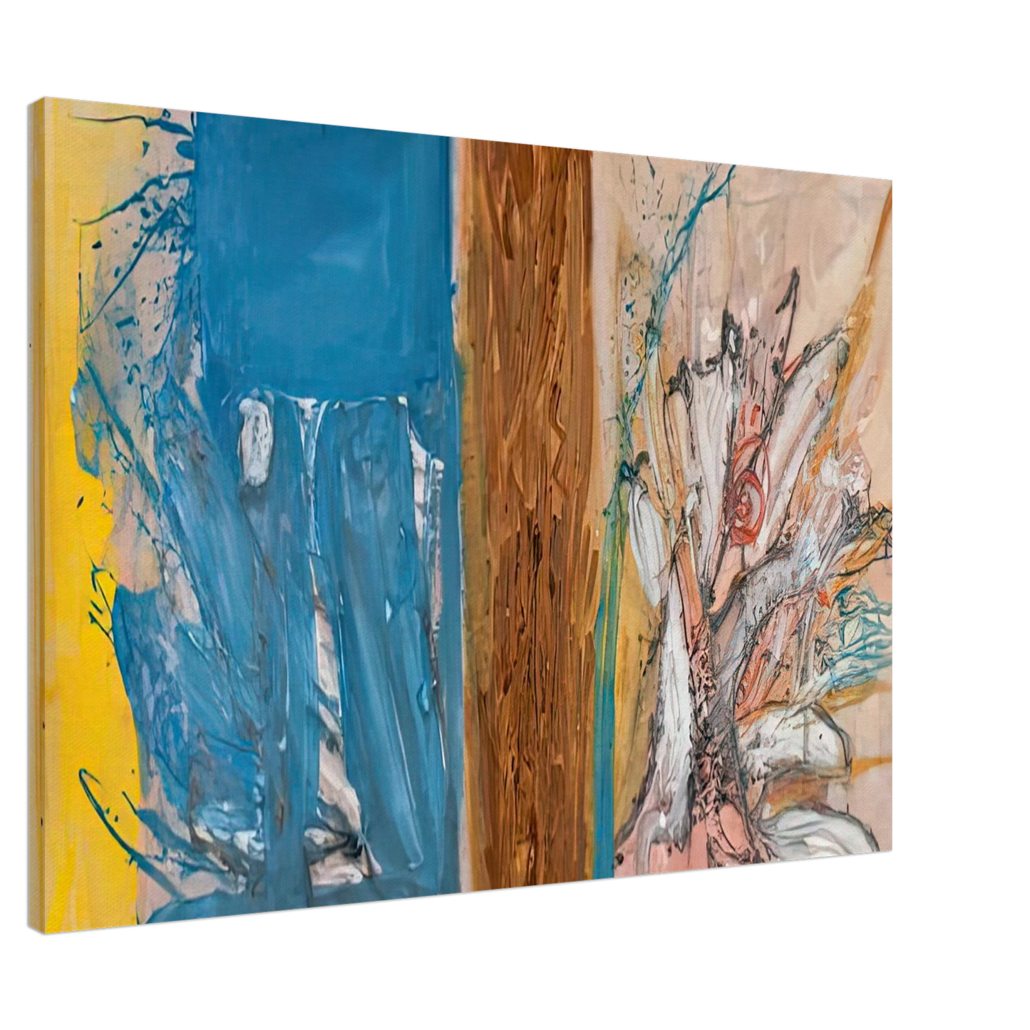 Helen Frankenthaler - The FaÃƒÂ§ade, 1954- Wall Art - 30x40 cm / 12x16 inches - Premium Wooden Framed Poster With Fine Art Paper-canvas - White frame