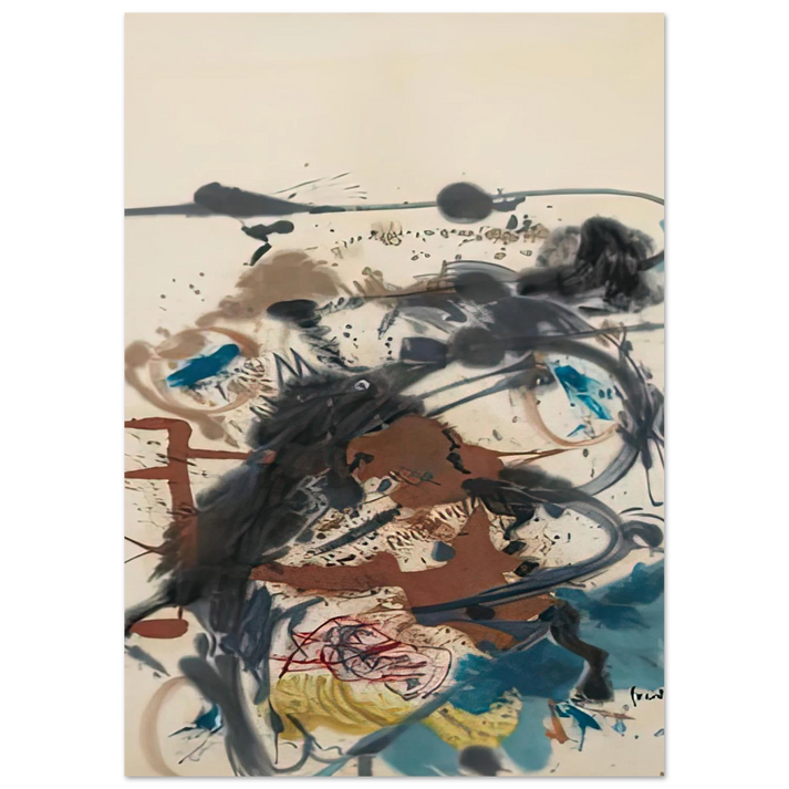 Helen Frankenthaler - Winter Hunt, 1958- Wall Art - 30x40 cm / 12x16 inches - Fine Art Poster-canvas - -