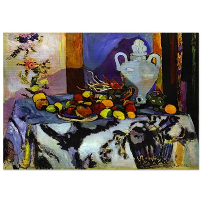 BLUE STILL LIFE - Henri Matisse Brushed Aluminum Print - 70x100 cm / 28x40 inches | Henri Matisse Aluminum Print | Henri Matisse Prints