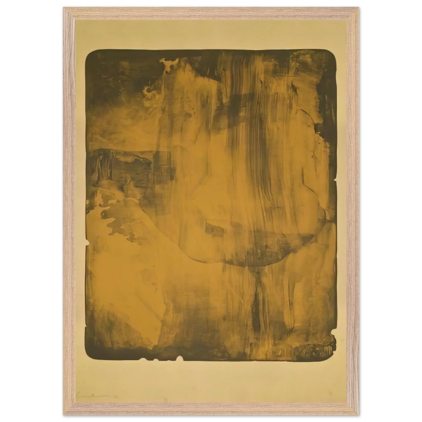Helen Frankenthaler - Bronze Smoke - 1978 Wall art - 70x100 cm / 28x40 Inches - Premium Wooden Framed Poster With Fine Art Paper - Black frame