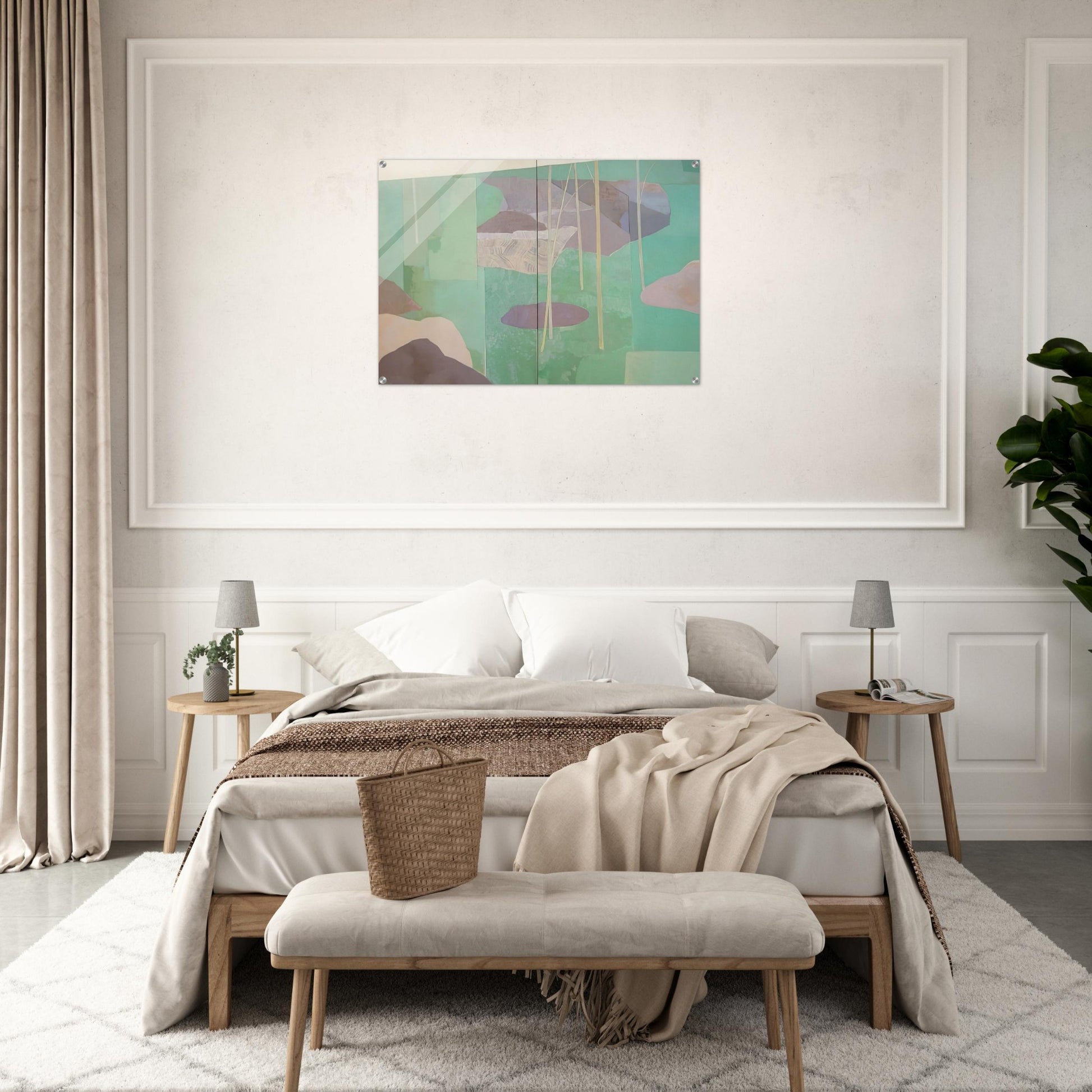 Young Bamboo Diptych - Abstract Expressionism - Kenzo Okada Acrylic Print - 70x100 cm / 28x40″ inches | Kenzo Okada Wall Art | Kenzo Okada Prints