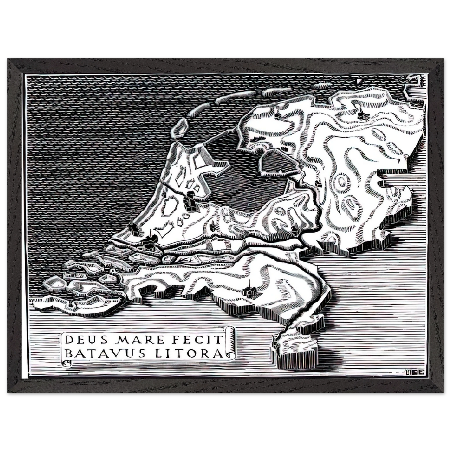 MC Escher - ESCHER (28) Wall Art - 60x80 cm / 24x32 inches - Premium Wooden Framed Poster With Fine Art Paper-canvas - White frame