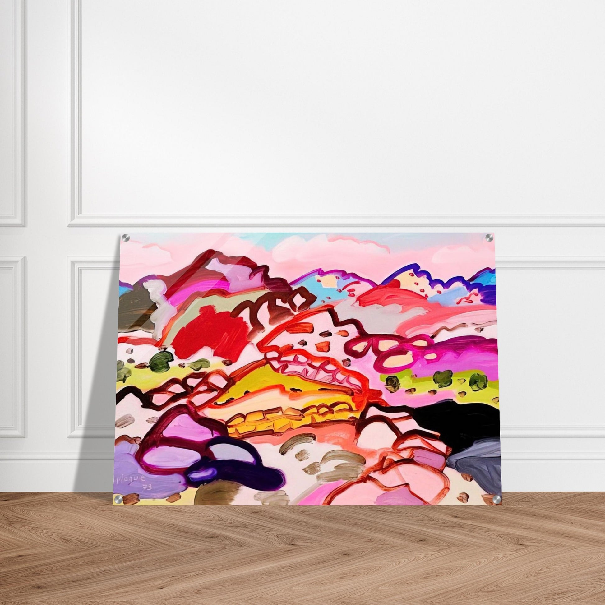 Paysage en Castille - 1973 - Charles Lapicque Acrylic Print - 70x100 cm / 28x40″ inches