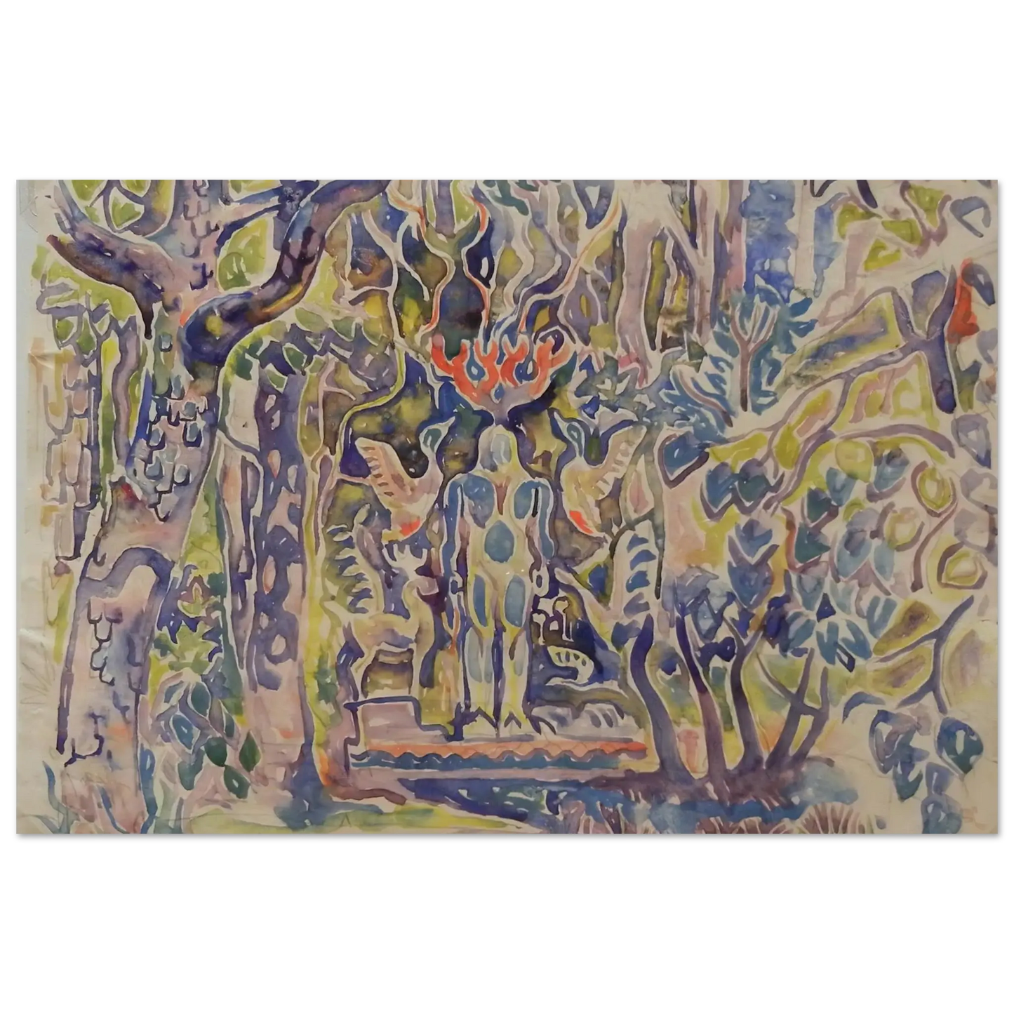 Walter Inglis Anderson - Walter Anderson Wall art - 60x80 cm / 24x32 Inches - Premium Wooden Framed Poster With Fine Art Paper - White frame