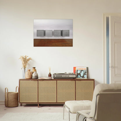 Untitled - 1988 - Donald Judd Brushed Aluminum Print - 70x100 cm / 28x40 inches | Donald Judd Aluminum Print | Donald Judd Prints