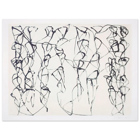 Brice Marden - Cold Mountain Series, Zen Study 6 - 1991  75x100 cm / 30x40inches Fine Art Poster