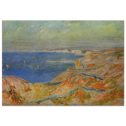On the Cliff near Dieppe - claude monet Brushed Aluminum Print - 70x100 cm / 28x40 inches | claude monet Aluminum Print | claude monet Prints