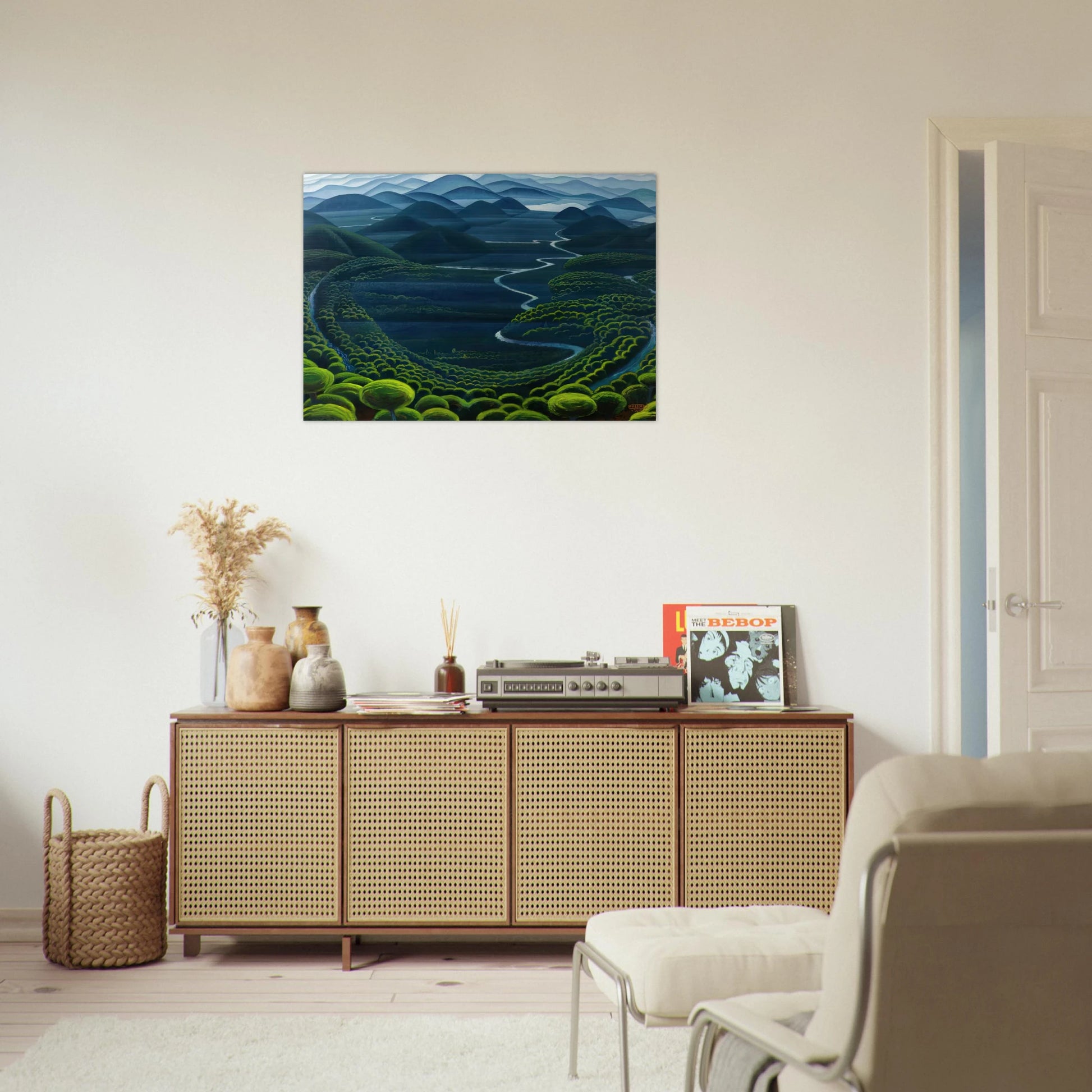 Umbria vergine - 1949 - Gerardo Dottori Brushed Aluminum Print - 70x100 cm / 28x40 inches | Gerardo Dottori Aluminum Print | Gerardo Dottori Prints
