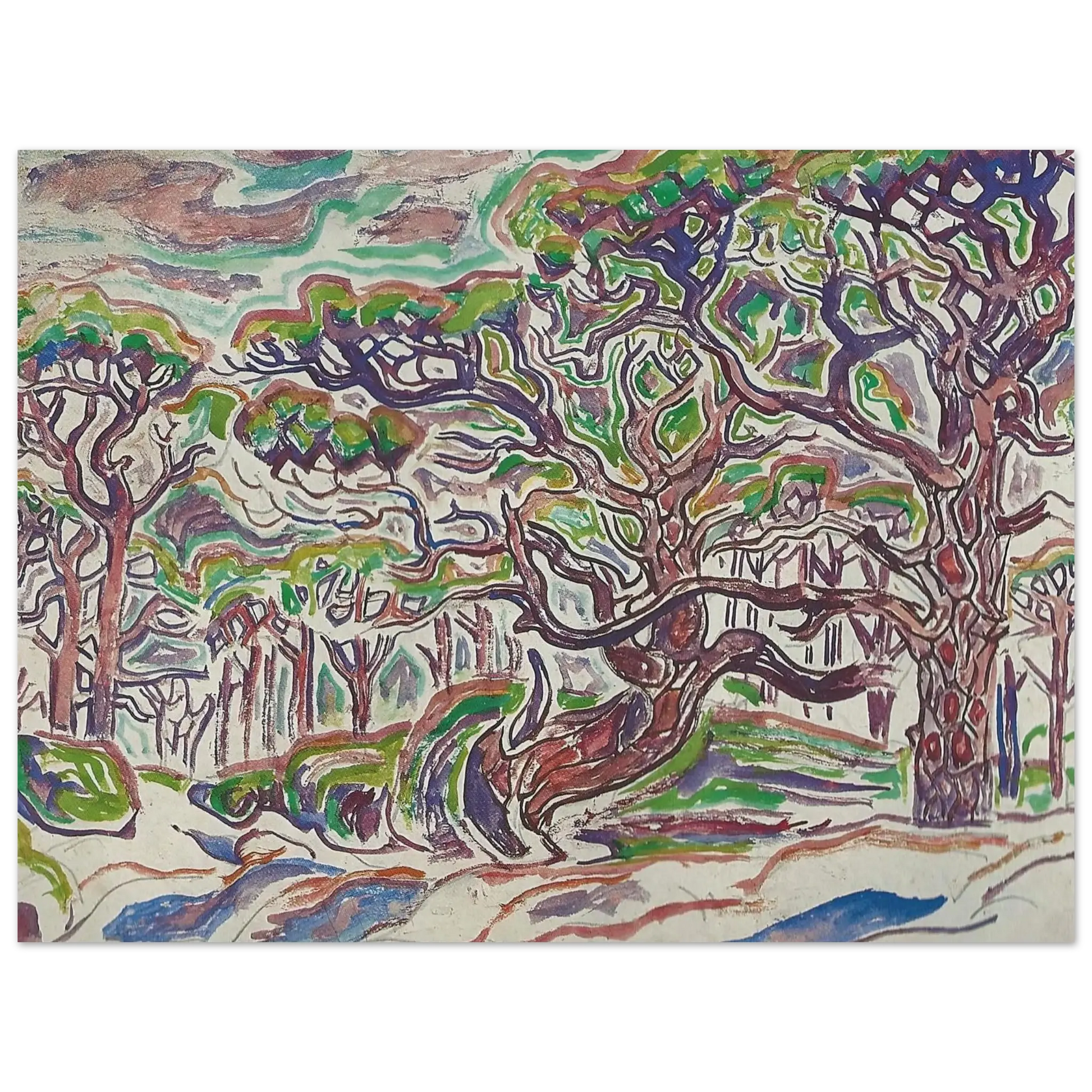 Walter Inglis Anderson - Walter Anderson Wall art - 50x70 cm / 20x28 Inches - Premium Wooden Framed Poster With Fine Art Paper - White frame