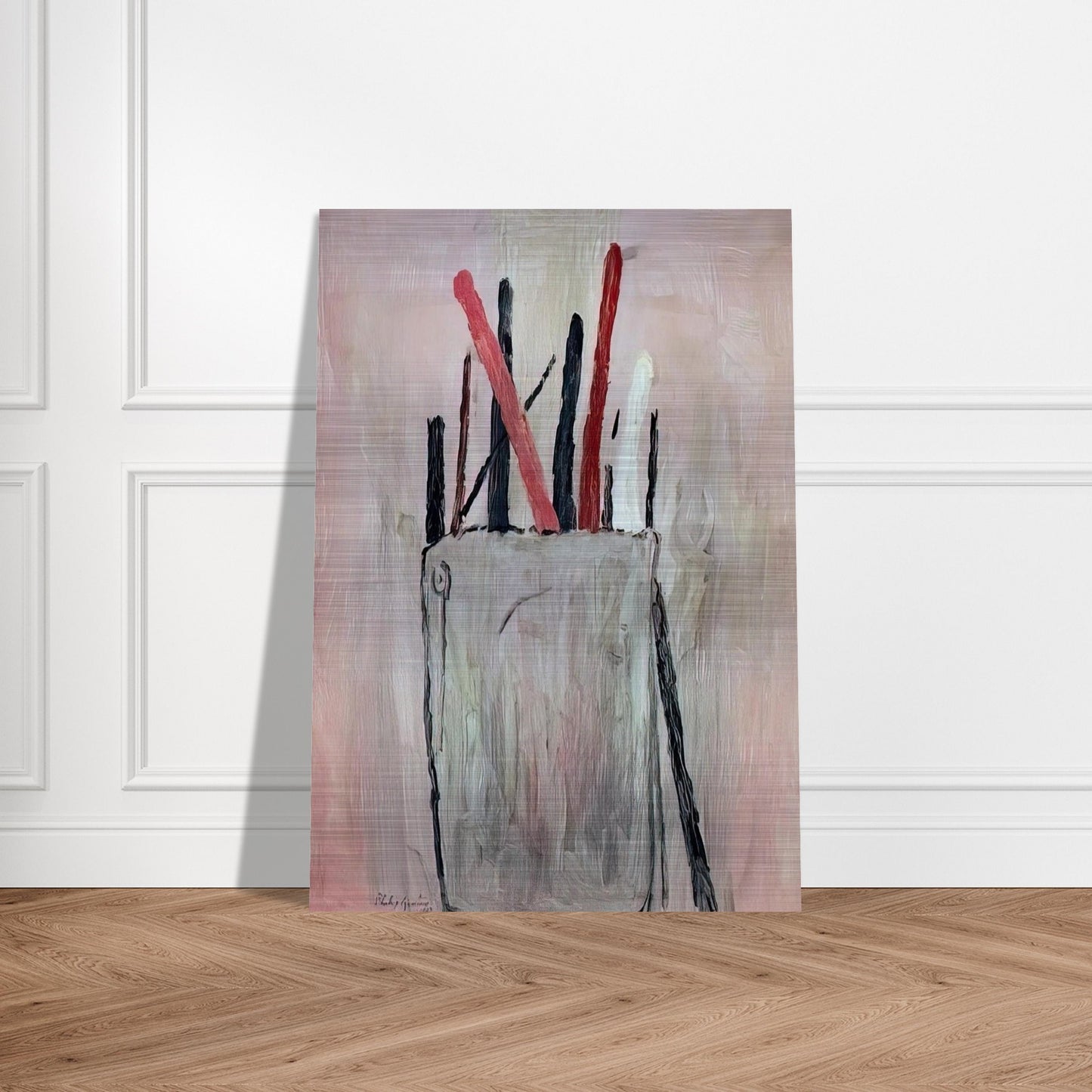 BRUSHES 1969 - Philip Guston Brushed Aluminum Print - 70x100 cm / 28x40 inches | Philip Guston Aluminum Print | Philip Guston Prints