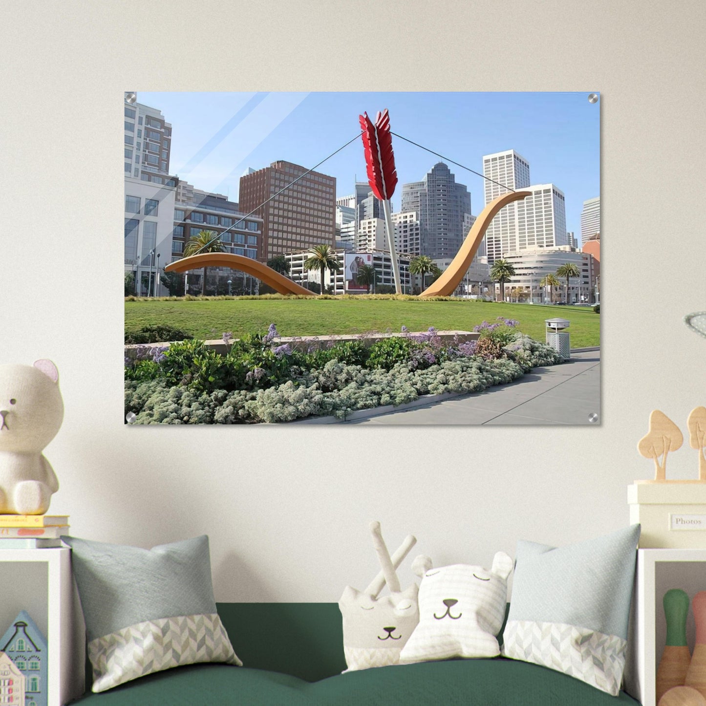 CUPID S SPAN COLLABORATION WITH VAN BRUGGEN 2002 - Claes Oldenburg Acrylic Print - 70x100 cm / 28x40″ inches