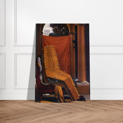 PERSPECTIVE MADAME R%C3%A9CAMIER DE DAVID 1950 - Rene Magritte Brushed Aluminum Print - 70x100 cm / 28x40 inches | Rene Magritte Aluminum Print | Rene Magritte Prints