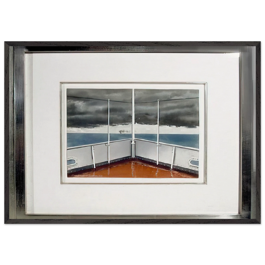 On the Great Lakes - 1953 - Clarence Holbrook Carter 70x100 cm / 28x40 inches Framed Art Print – Black Wooden Frame