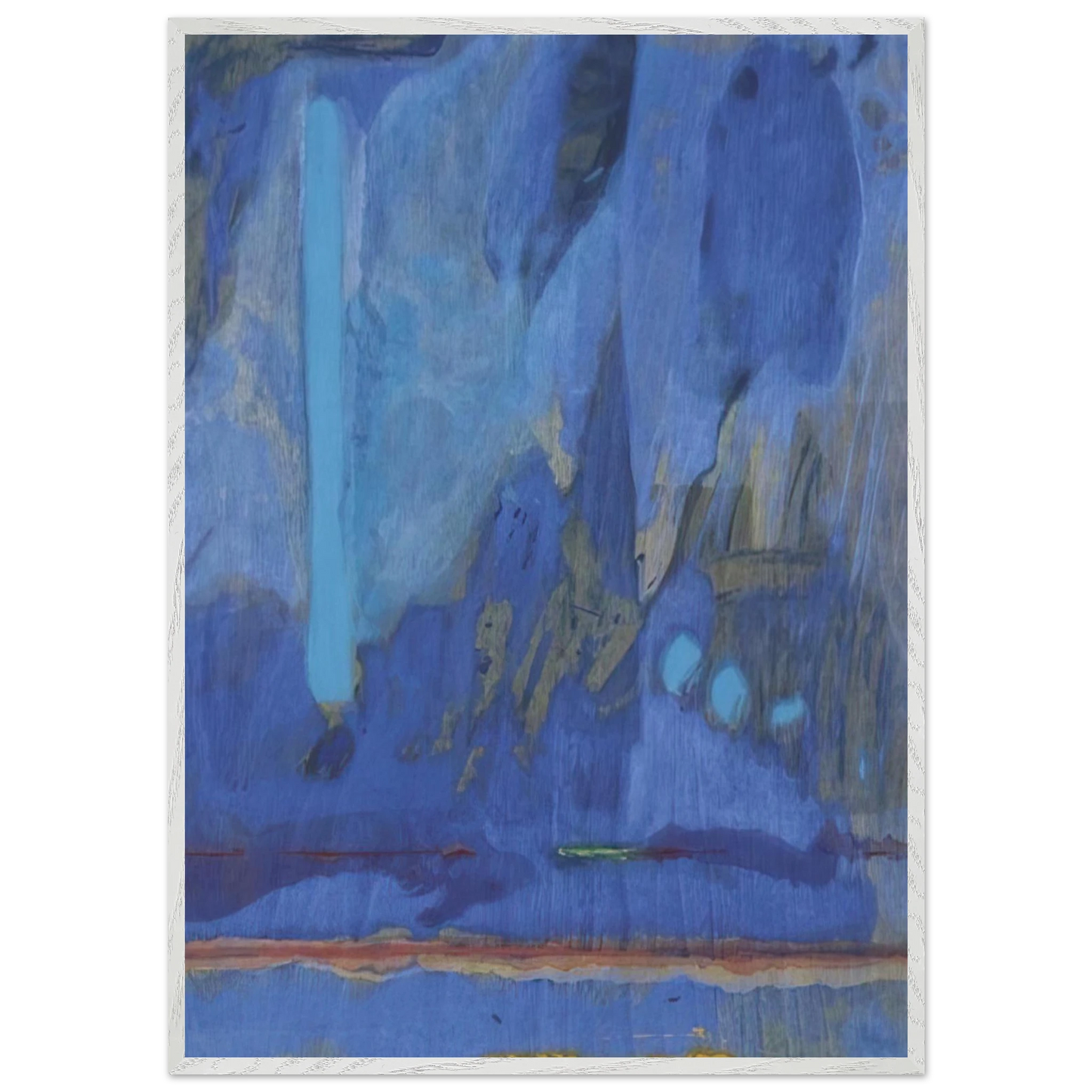 Helen Frankenthaler - Tales of Genji III - 1998 Wall art - 50x50 cm / 20x20 inches - Premium Wooden Framed Poster With Fine Art Paper-canvas - Wood frame