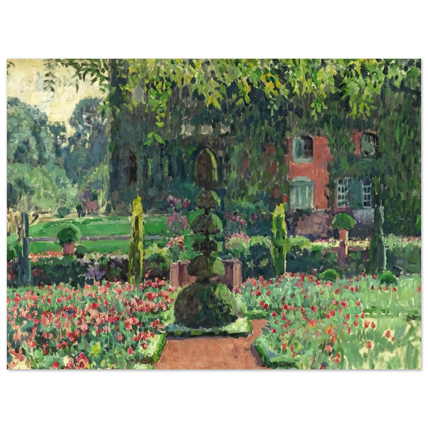 Theo van Rysselberghe - GARDEN IN SUMMER 1924  75x100 cm / 30x40inches Fine Art Poster