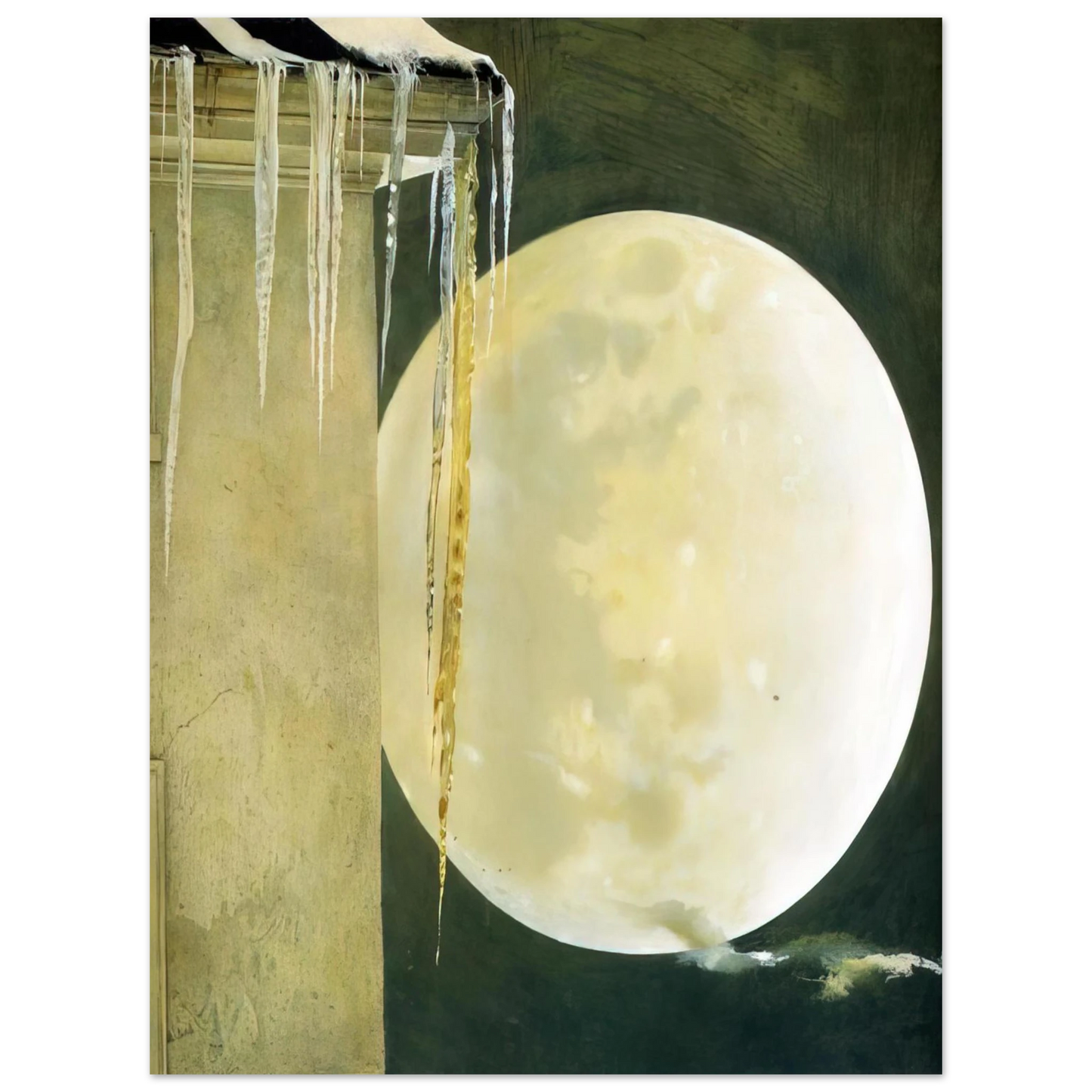 Andrew Wyeth - MOON MADNESS Wall Art - 21x29.7 cm / 8x12" - Fine Art Poster-canvas - -