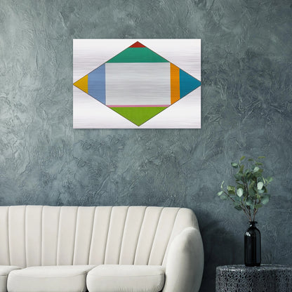 Expansion in Four Directions - 1962 - Max Bill Brushed Aluminum Print - 70x100 cm / 28x40 inches | Max Bill Aluminum Print | Max Bill Prints