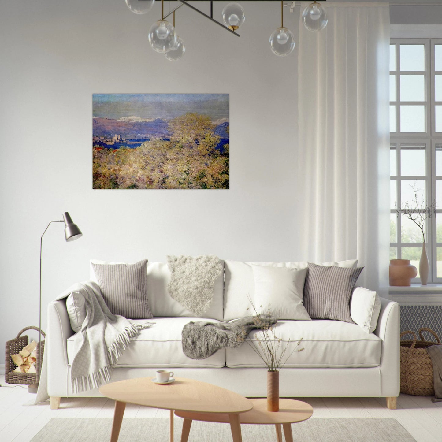 Antibes - View of the Salis Gardens - claude monet Brushed Aluminum Print - 70x100 cm / 28x40 inches | claude monet Aluminum Print | claude monet Prints