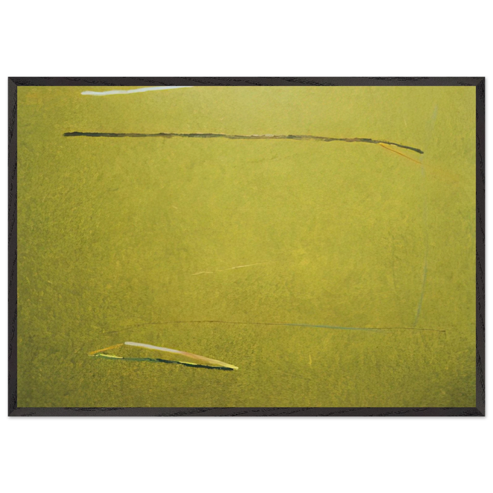 Green Mountain Man - 1975 - Ronnie Landfield 70x100 cm / 28x40 inches Framed Art Print – Black Wooden Frame