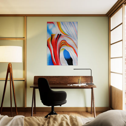 Music Pink and Blue - Georgia O'Keeffe Brushed Aluminum Print - 70x100 cm / 28x40 inches | Georgia O'Keeffe Aluminum Print | Georgia O'Keeffe Prints