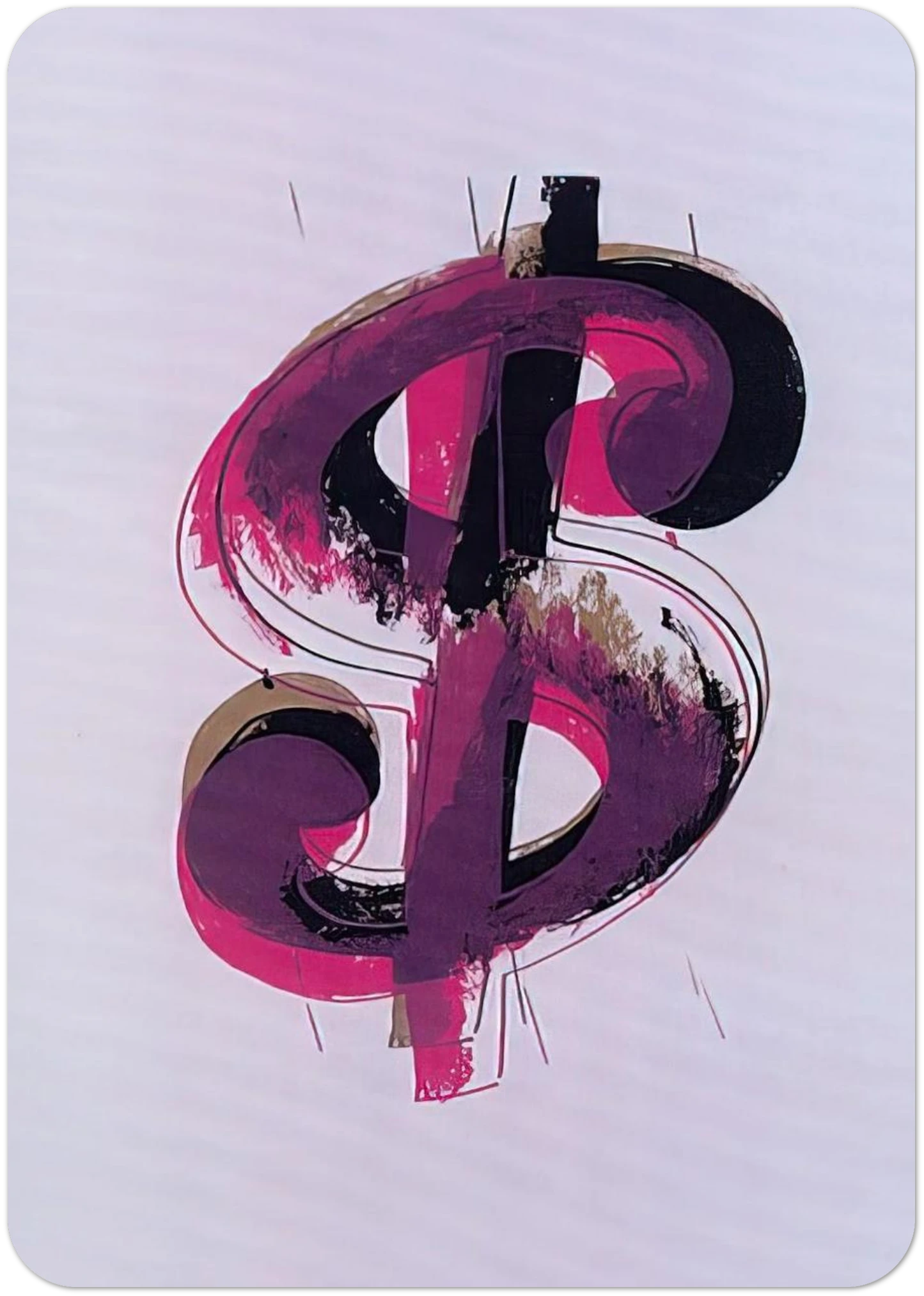 Paper Dollar By Andy Warhol Pack of 10 Post Cards | Andy Warhol Post Cards | A6 (10.5 x 14.8 cm) - 4.1 x 5.8 inches