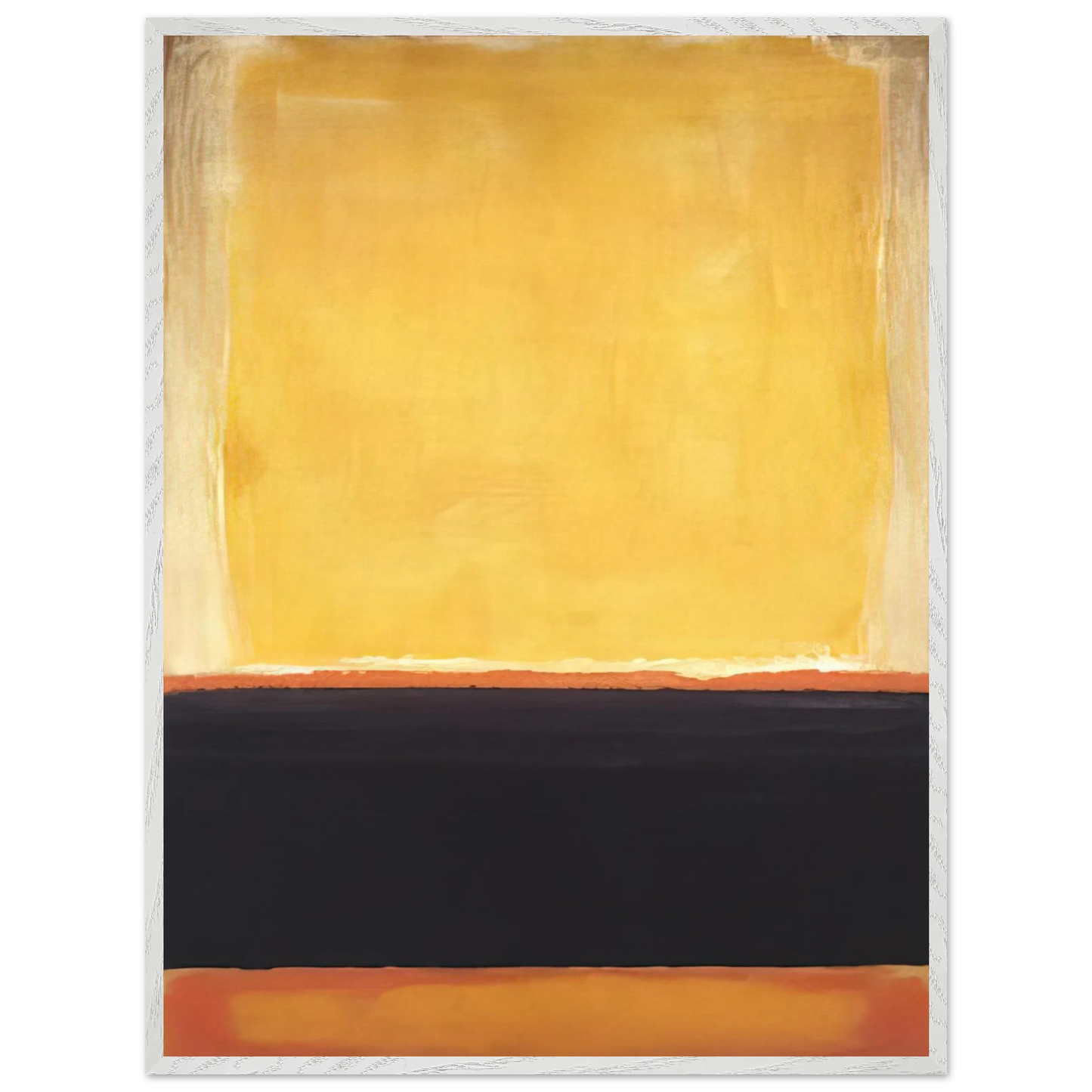 Mark Rothko - Yellow, Charcoal, Brown - 1953 Wall Art - 60x80 cm / 24x32 inches - Premium Wooden Framed Poster With Fine Art Paper - Black frame