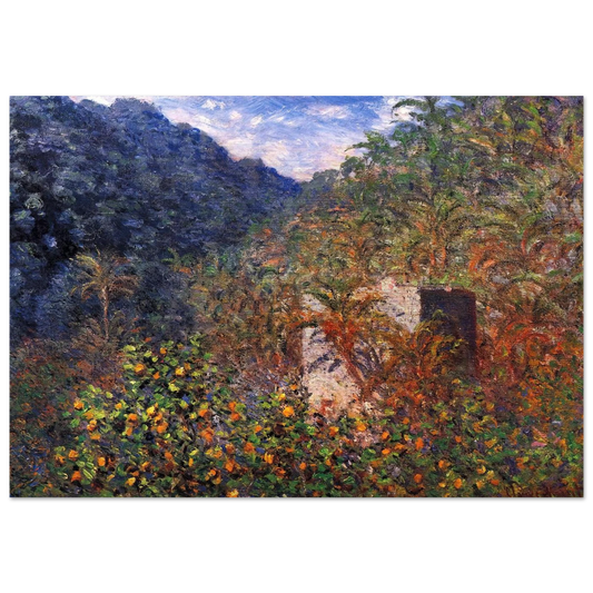 The Valley of Sasso, Blue Effect - claude monet Brushed Aluminum Print - 70x100 cm / 28x40 inches | claude monet Aluminum Print | claude monet Prints