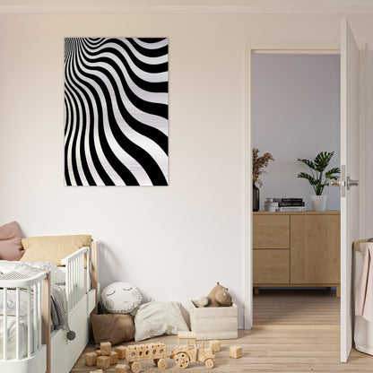 INTAKE 1964 - Bridget Riley Brushed Aluminum Print - 70x100 cm / 28x40 inches | Bridget Riley Aluminum Print | Bridget Riley Prints