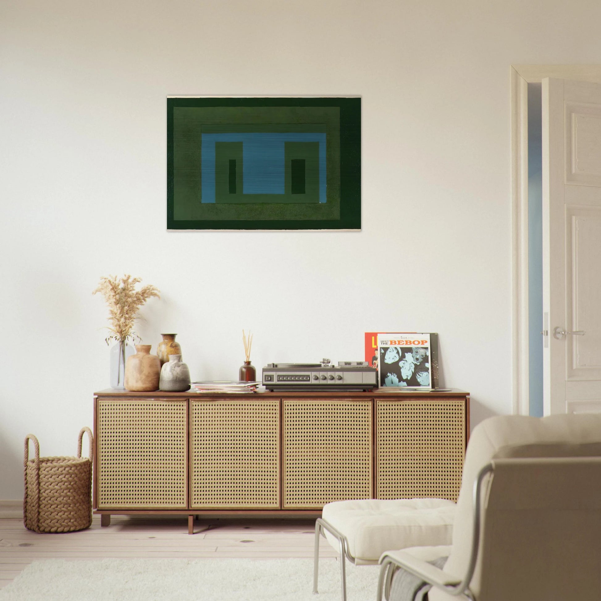 VARIANT ADOBE 1962 - Josef Albers Brushed Aluminum Print - 70x100 cm / 28x40 inches | Josef Albers Aluminum Print | Josef Albers Prints