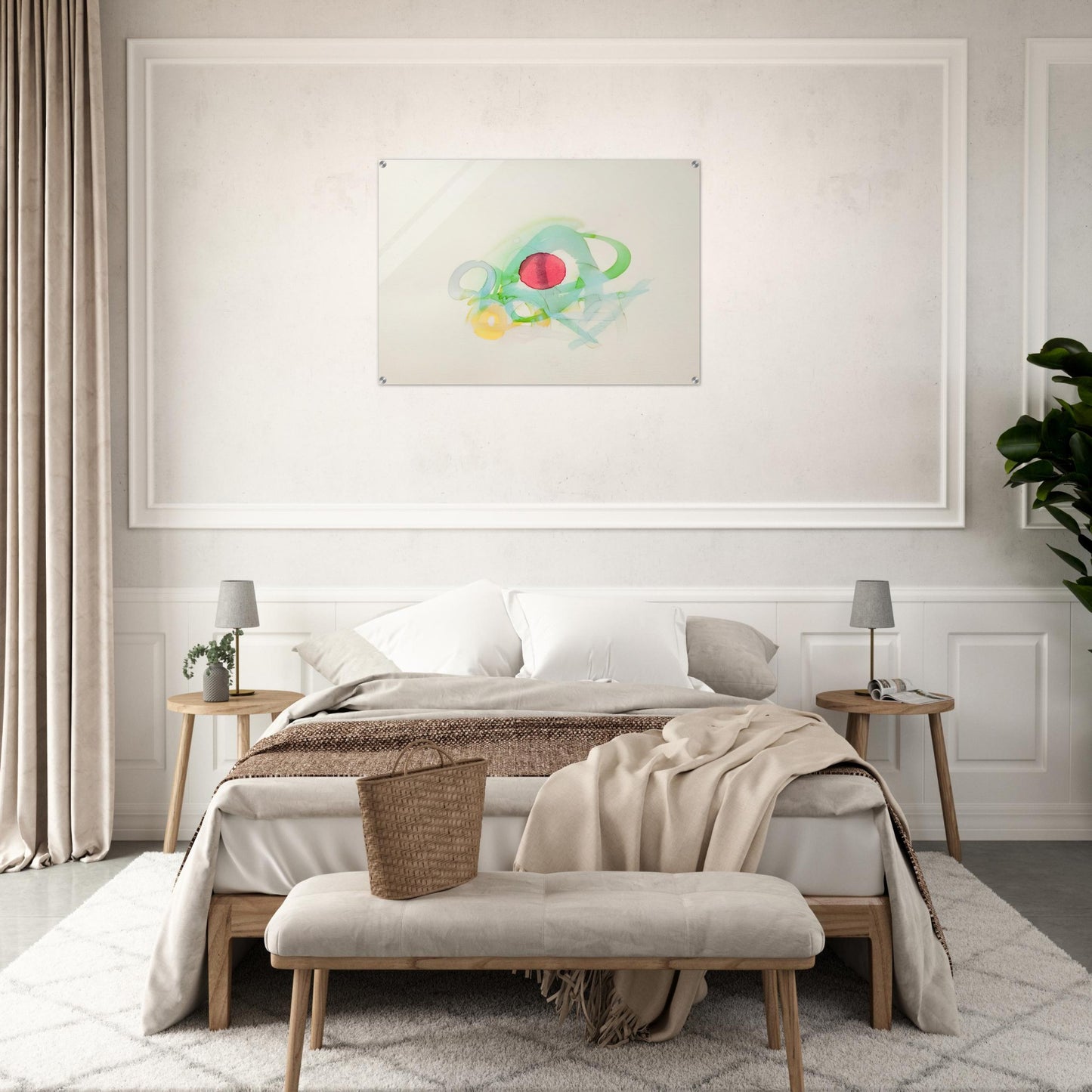 UNTITLED RED GREEN YELLOW AND BLUE - Luis Feito Acrylic Print - 70x100 cm / 28x40″ inches