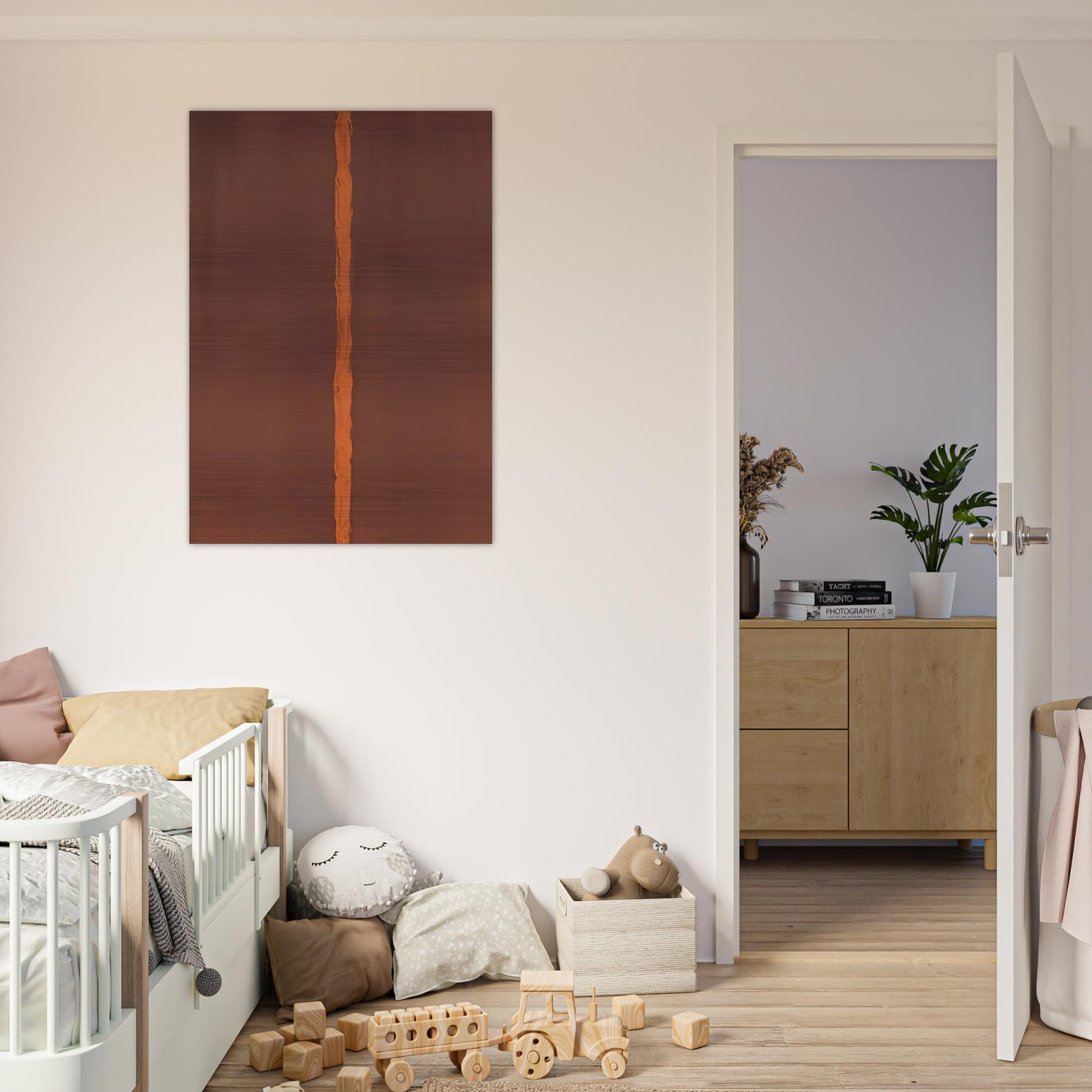 Onement I - Barnett Newman Brushed Aluminum Print - 70x100 cm / 28x40 inches | Barnett Newman Aluminum Print | Barnett Newman Prints