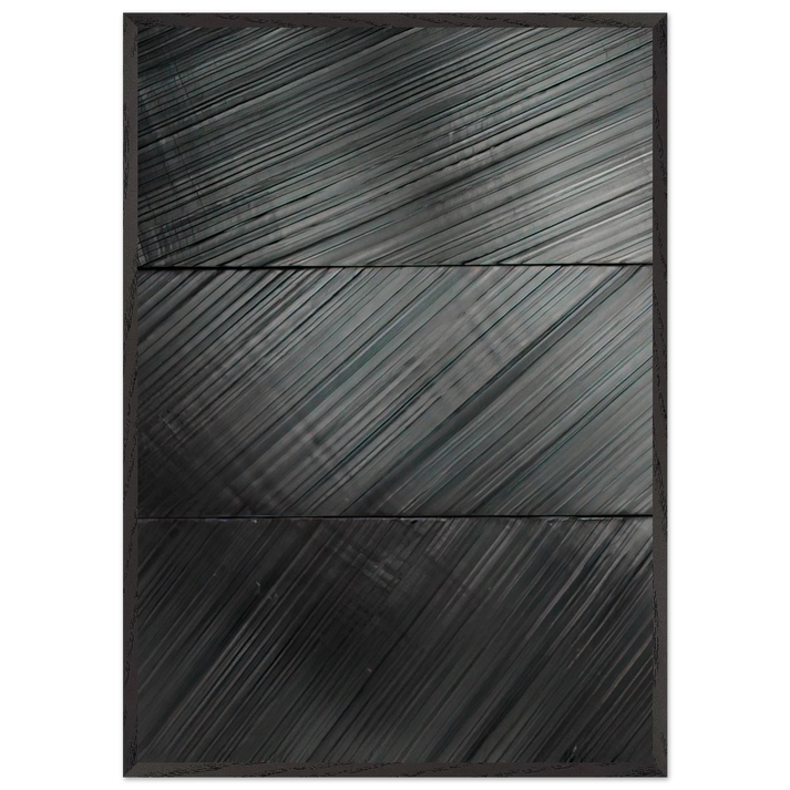 Peinture 18 Mars 2010 - 2010 - Pierre Soulages 70x100 cm / 28x40 inches Framed Art Print – Black Wooden Frame