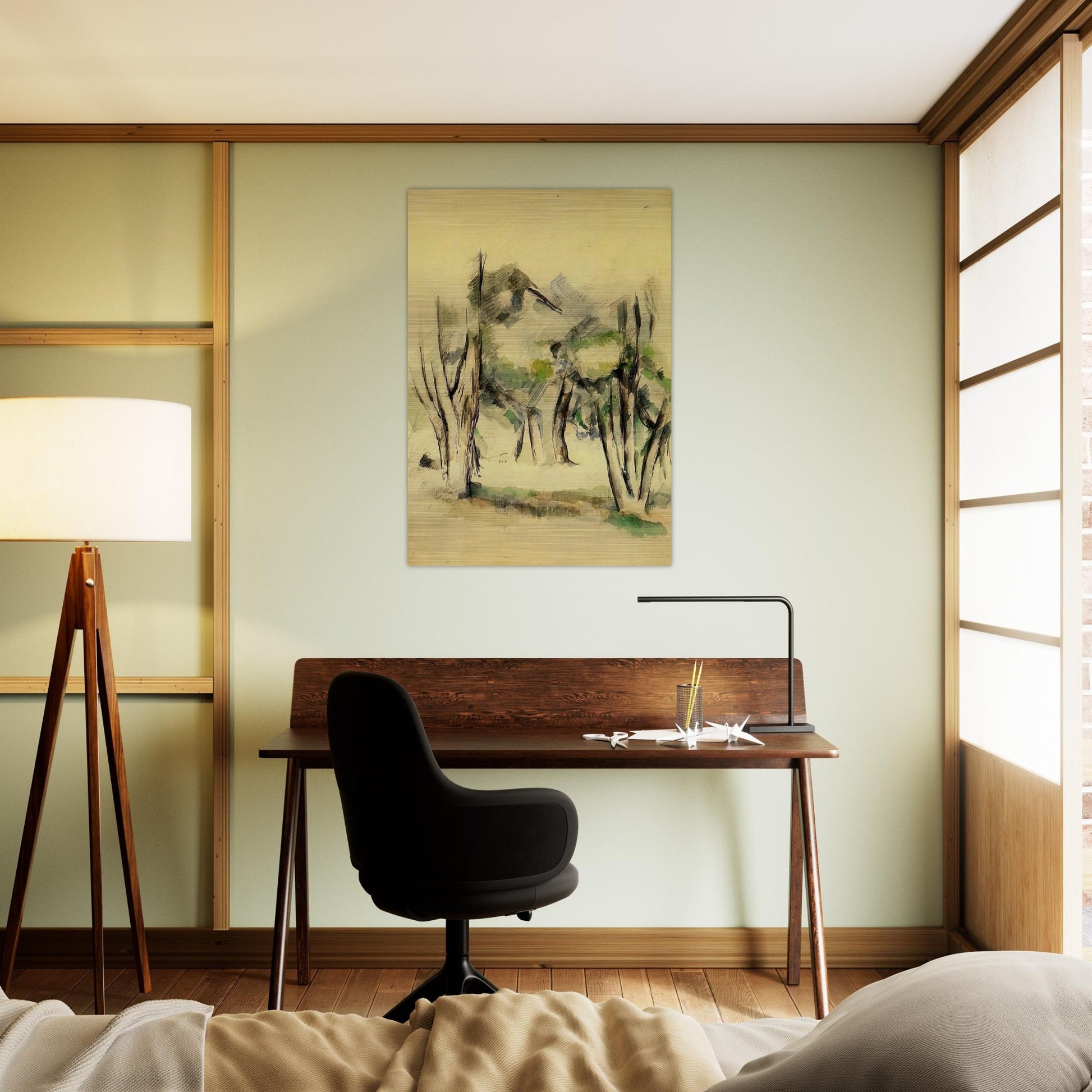 Trees - Paul Cézanne Brushed Aluminum Print - 70x100 cm / 28x40 inches | Paul Cézanne Aluminum Print | Paul Cézanne Prints