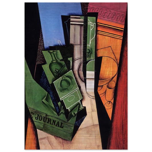 BREAKFAST 1915 - Juan Gris Brushed Aluminum Print - 70x100 cm / 28x40 inches | Juan Gris Aluminum Print | Juan Gris Prints