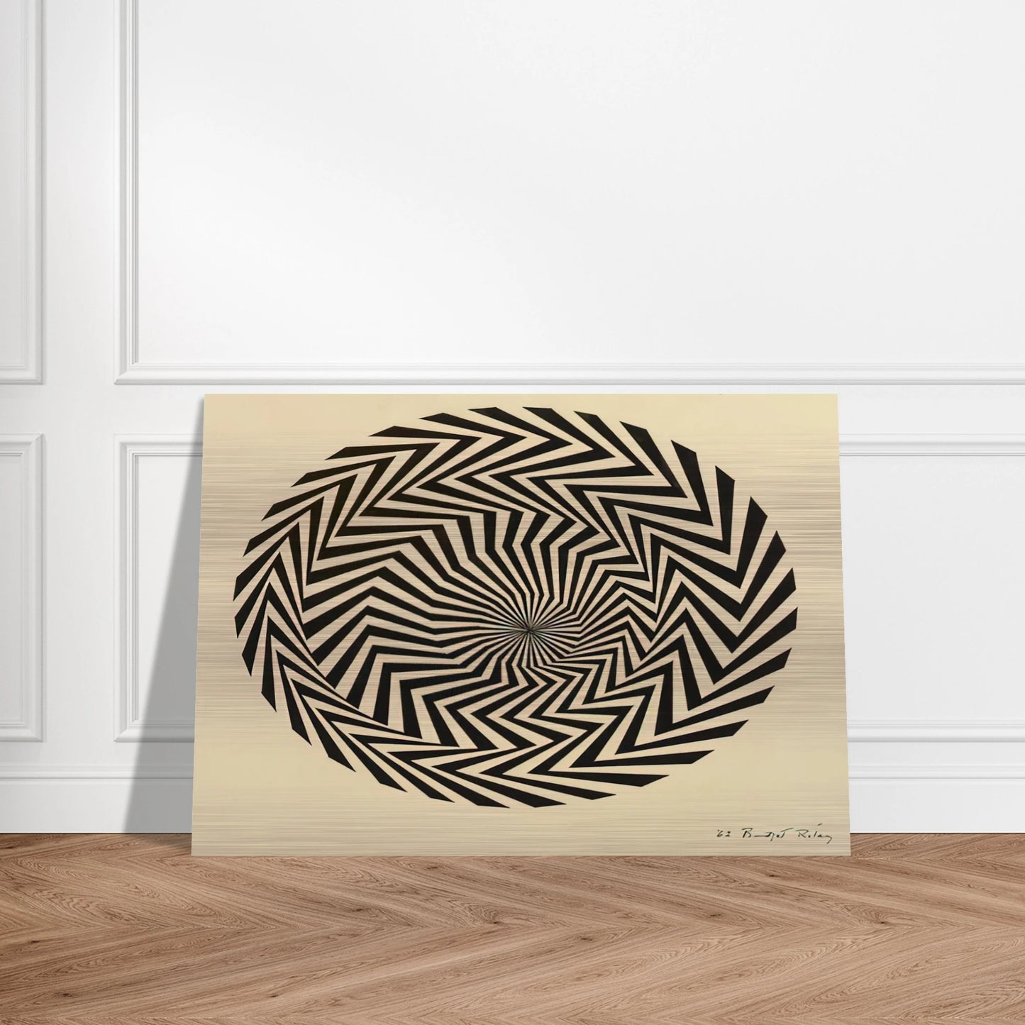 BLAZE STUDY 1962 - Bridget Riley Brushed Aluminum Print - 70x100 cm / 28x40 inches | Bridget Riley Aluminum Print | Bridget Riley Prints