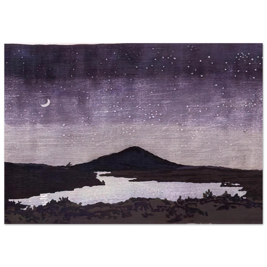 Night Scene - 1982 - Neil Welliver Brushed Aluminum Print - 70x100 cm / 28x40 inches | Neil Welliver Aluminum Print | Neil Welliver Prints