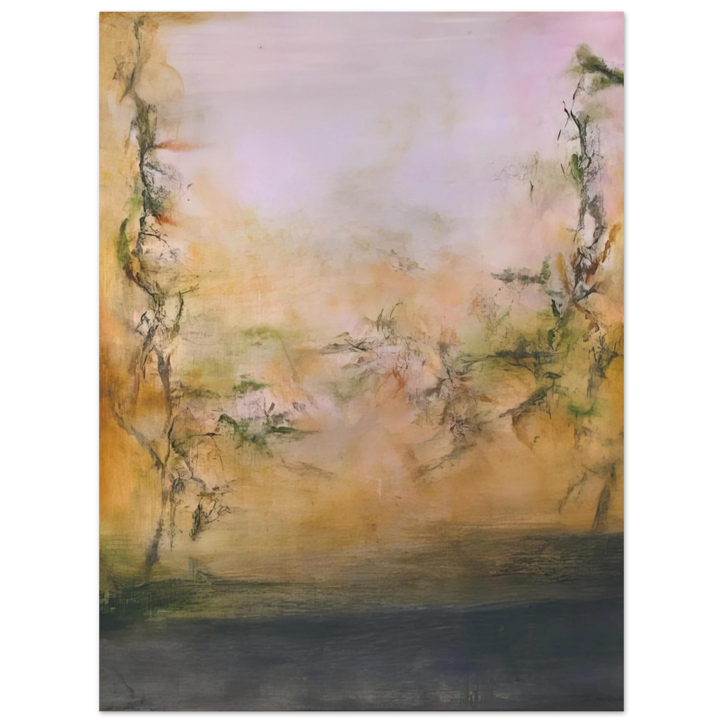 Zao Wou-Ki - 25 5 2001 2001  75x100 cm / 30x40inches Fine Art Poster
