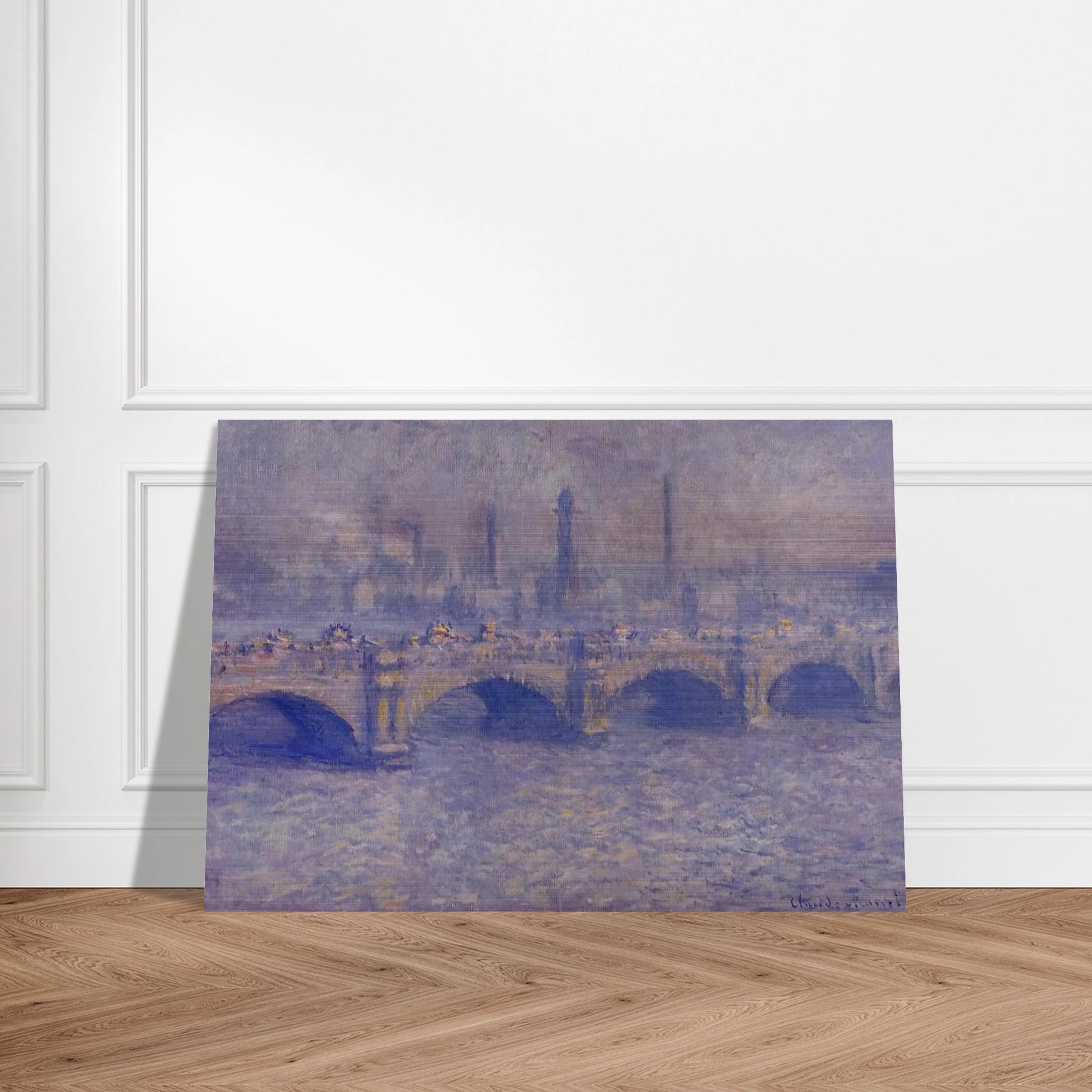 Waterloo Bridge, Sunlight Effect - claude monet Brushed Aluminum Print - 70x100 cm / 28x40 inches | claude monet Aluminum Print | claude monet Prints