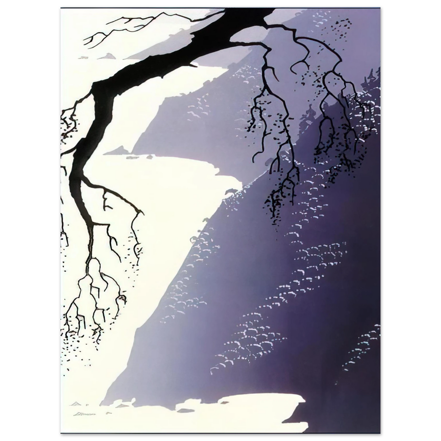 Eyvind Earle - Gray Mist  75x100 cm / 30x40inches Fine Art Poster