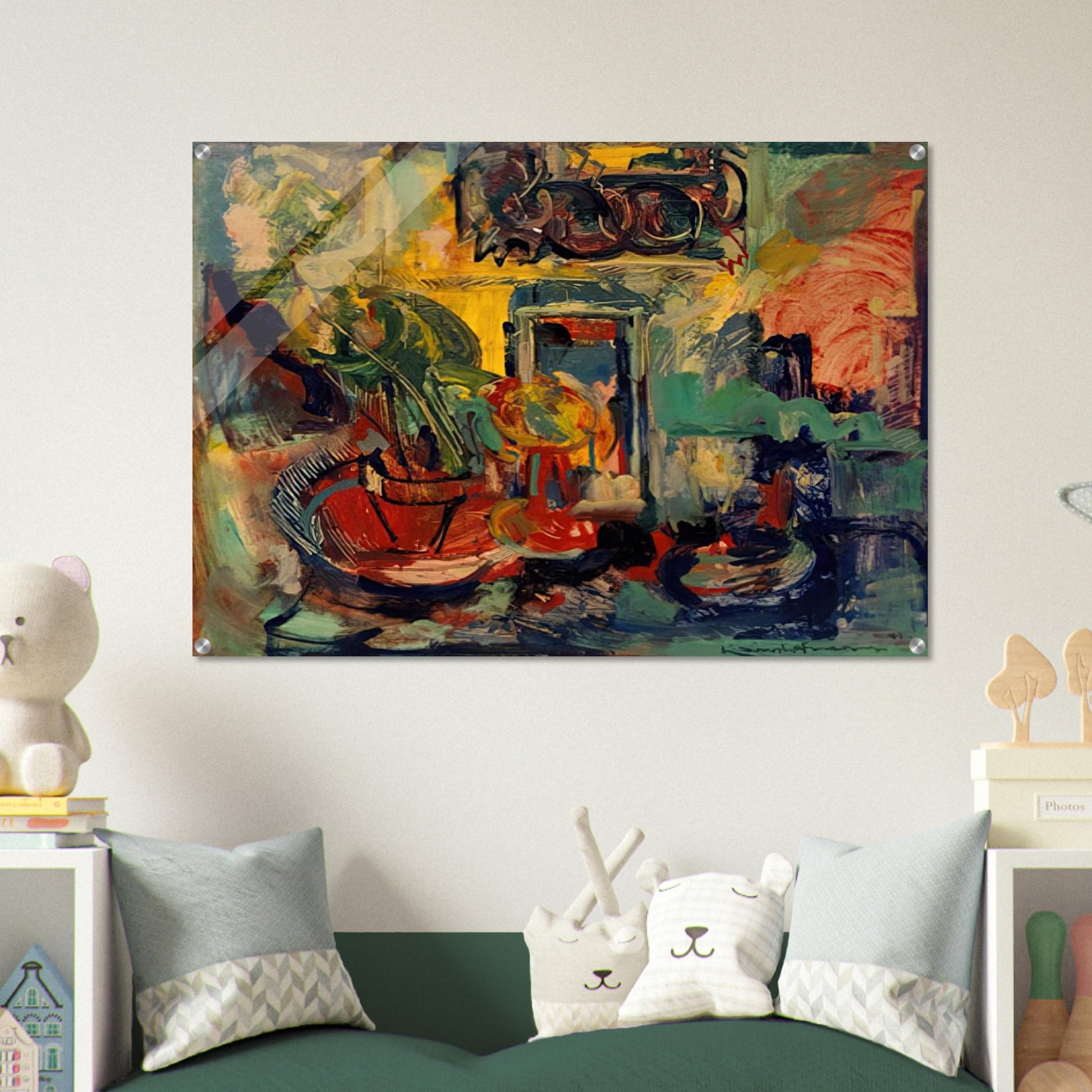 Still Life Interior - Hans Hofmann Acrylic Print - 70x100 cm / 28x40″ inches | Hans Hofmann Wall Art | Hans Hofmann Prints