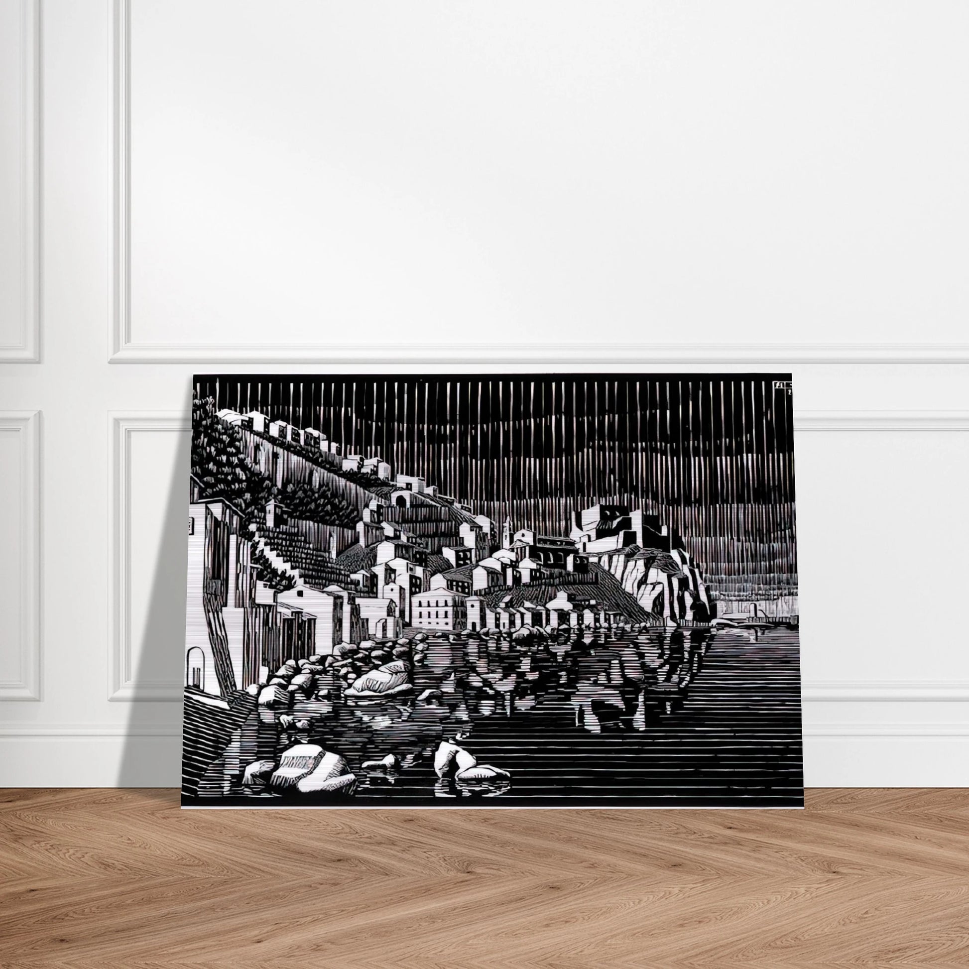 SCILLA CALABRIA FEBRUARY 1931 1931 - MC Escher Brushed Aluminum Print - 70x100 cm / 28x40 inches | MC Escher Aluminum Print | MC Escher Prints
