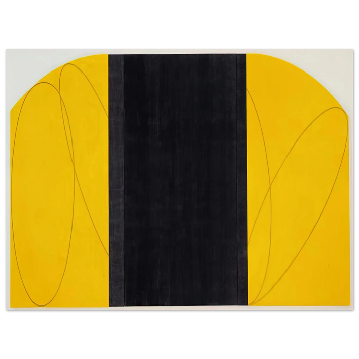Robert Mangold - ELLOW BLACK ZONE PAINTING IV 1996  75x100 cm / 30x40inches Fine Art Poster