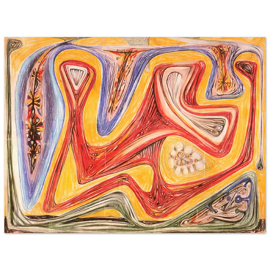 Roberto Matta - GLANDE FICTION 1938  75x100 cm / 30x40inches Fine Art Poster