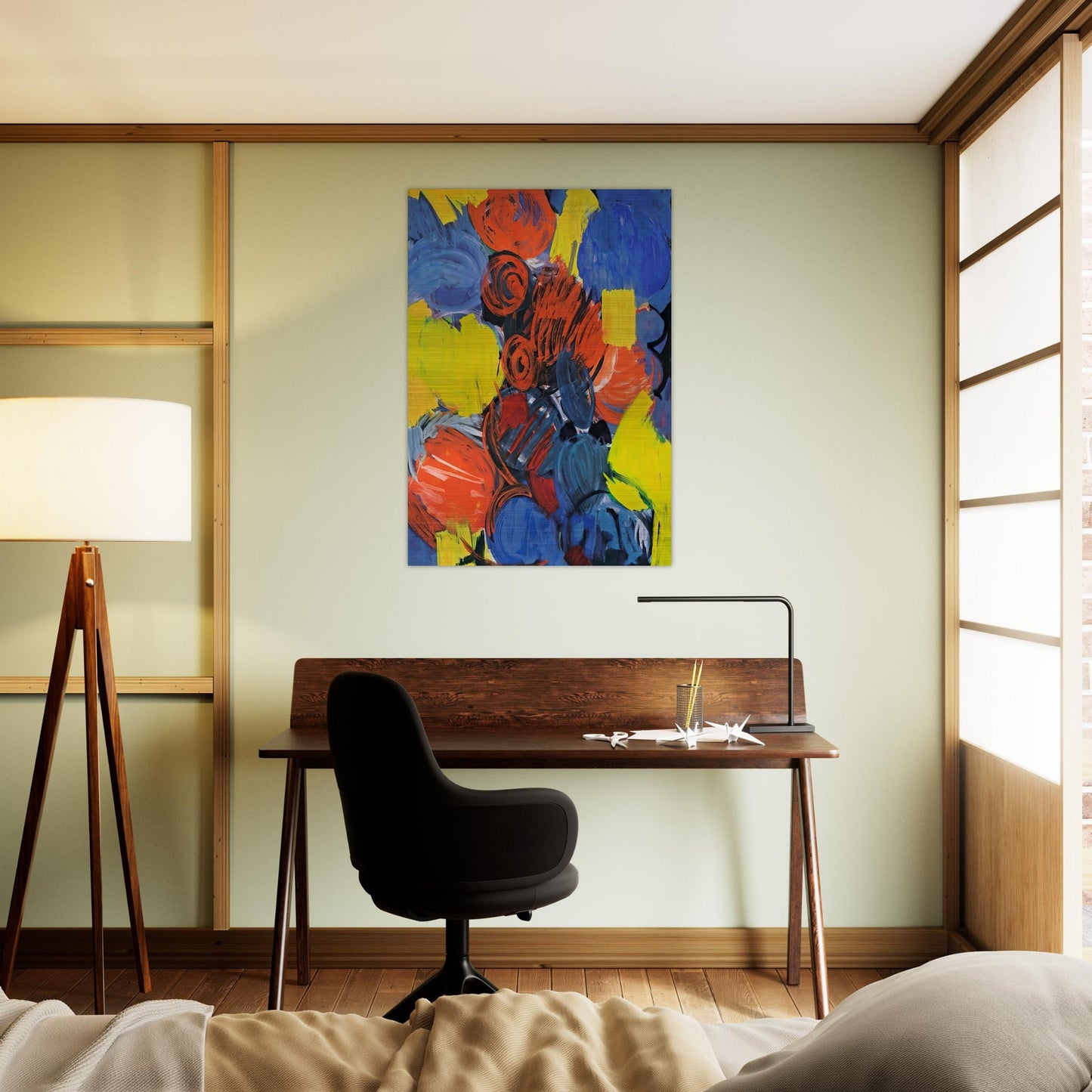 Weizengelb - 1962 - Ernst Wilhelm Nay Brushed Aluminum Print - 70x100 cm / 28x40 inches | Ernst Wilhelm Nay Aluminum Print | Ernst Wilhelm Nay Prints